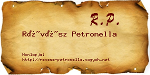 Révész Petronella névjegykártya