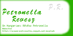 petronella revesz business card